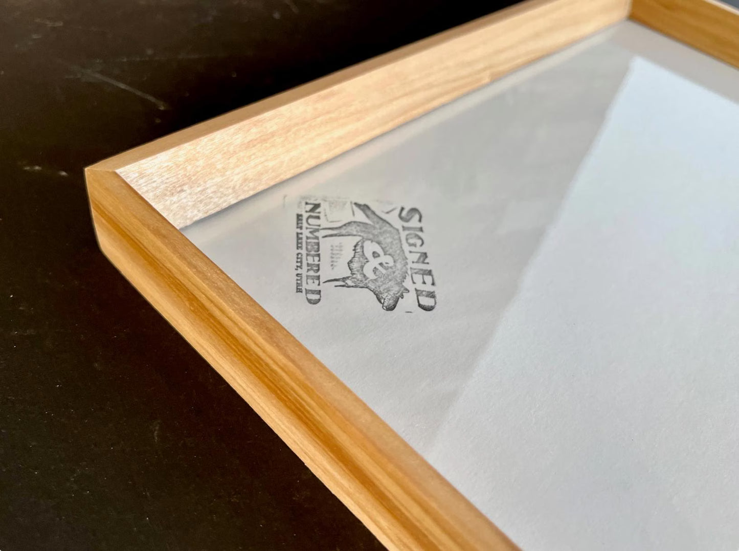 Solid Willow Picture Frame in Park Slope Hardwood Molding- Choose Your Size - Ships Right Away!