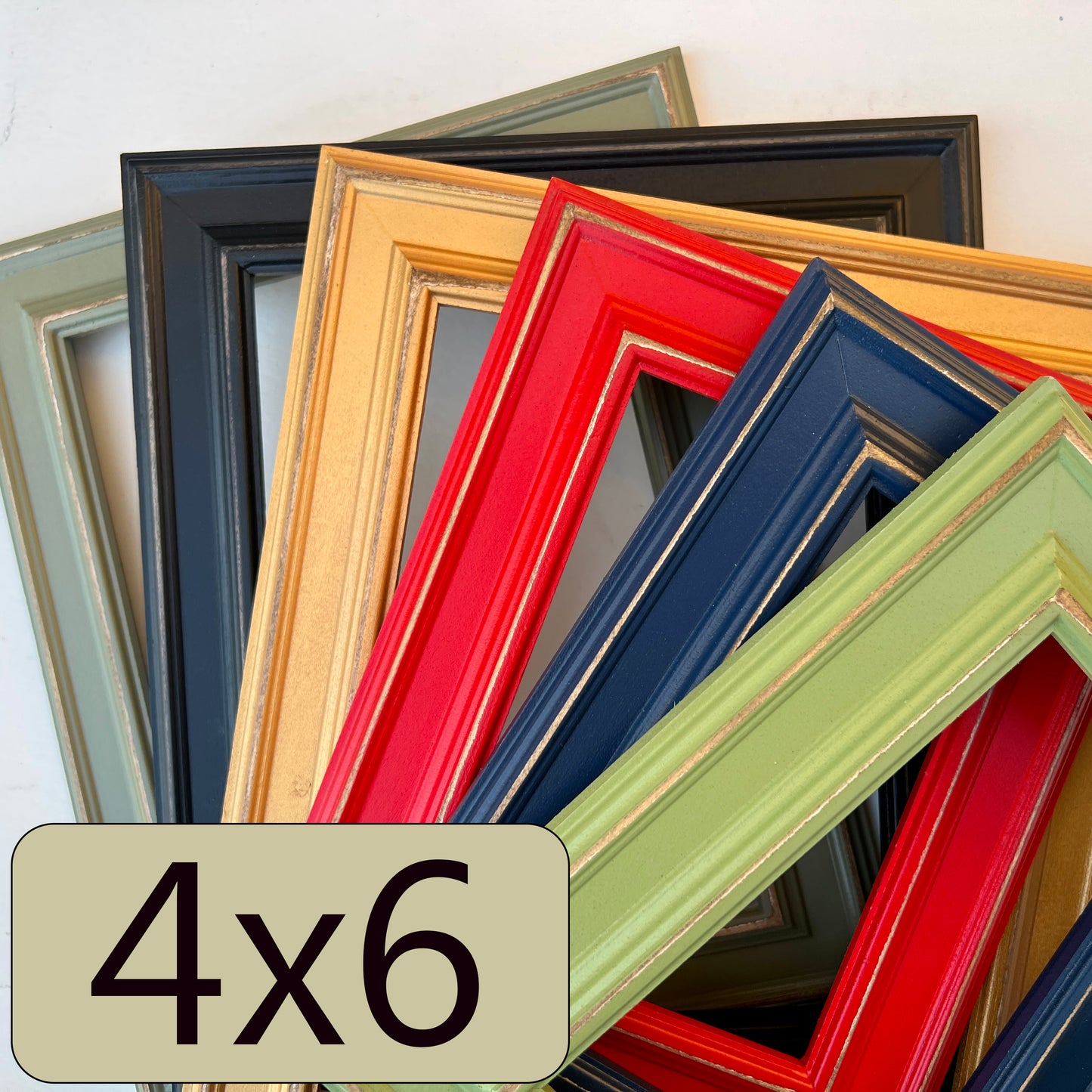 4x6" frame in Diplomat style - Choose your color - FREE SHIPPING