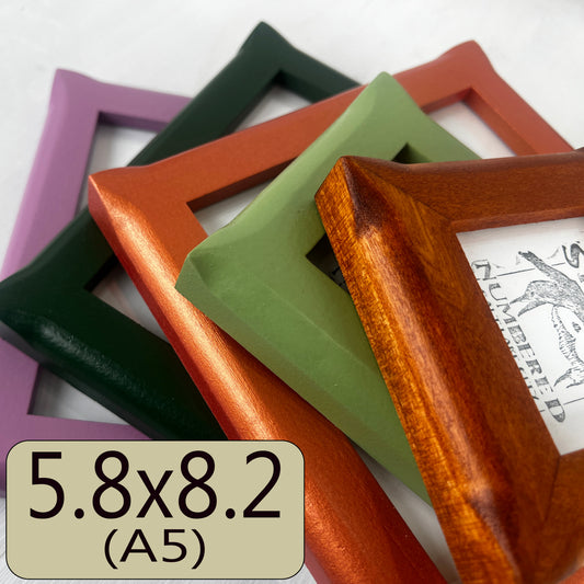 A5 5.8x8.2" frame in 1x1 Flared Corners style - Choose your color - FREE SHIPPING