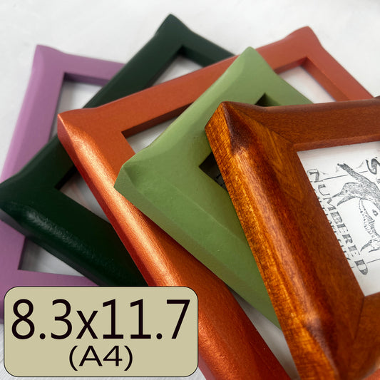 A4 8.3x11.7" frame in 1x1 Flared Corners style - Choose your color - FREE SHIPPING