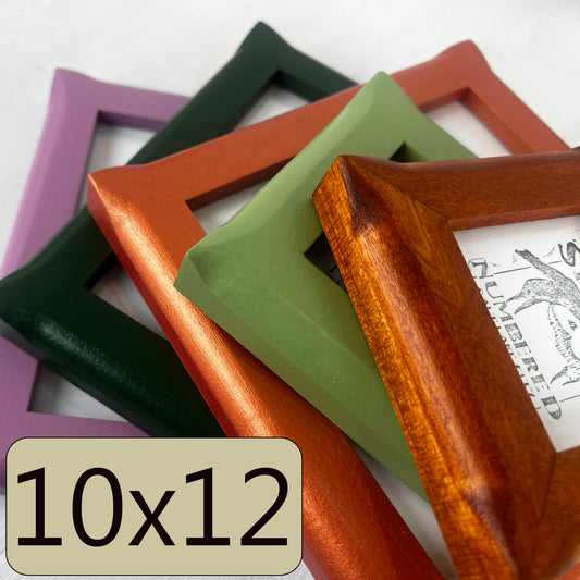 10x12" frame in 1x1 Flared Corners style - Choose your color - FREE SHIPPING