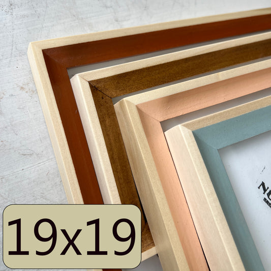 19x19" frame in Foxy Minus Poplar style - Choose your color - FREE SHIPPING