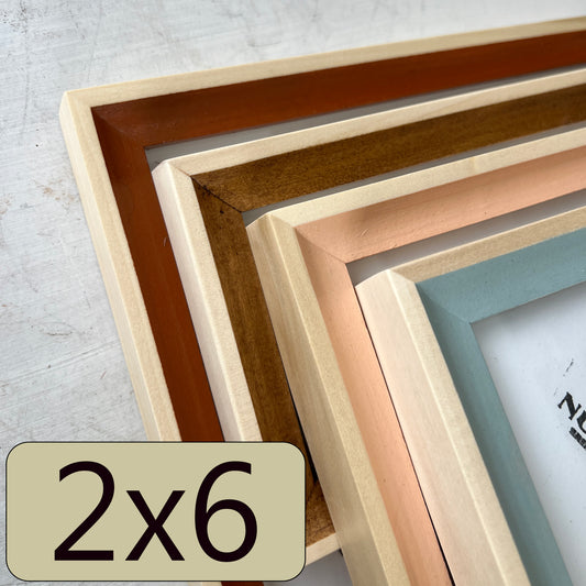 2x6" frame in Foxy Minus Poplar style - Choose your color - FREE SHIPPING