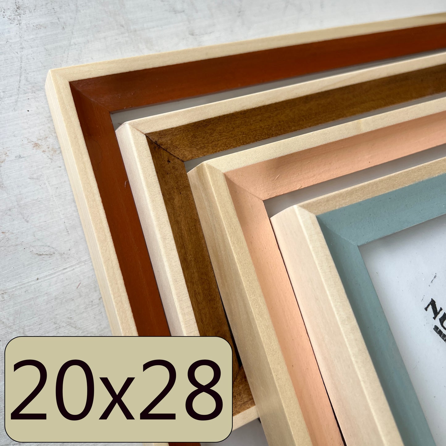 20x28" frame in Foxy Minus Poplar style - Choose your color - FREE SHIPPING
