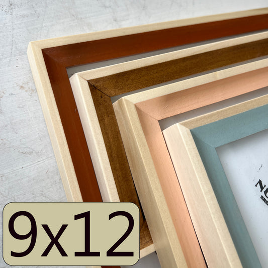 9x12" frame in Foxy Minus Poplar style - Choose your color - FREE SHIPPING