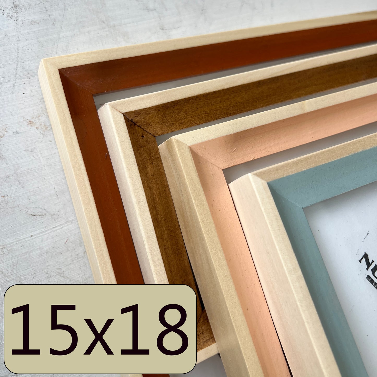 15x18" frame in Foxy Minus Poplar style - Choose your color - FREE SHIPPING