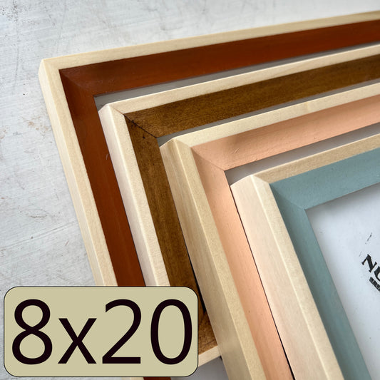 8x20" frame in Foxy Minus Poplar style - Choose your color - FREE SHIPPING