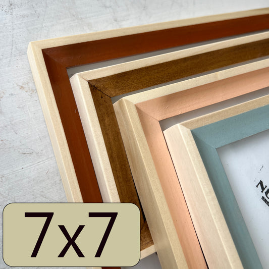 7x7" frame in Foxy Minus Poplar style - Choose your color - FREE SHIPPING