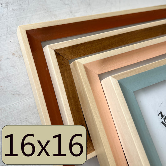 16x16" frame in Foxy Minus Poplar style - Choose your color - FREE SHIPPING