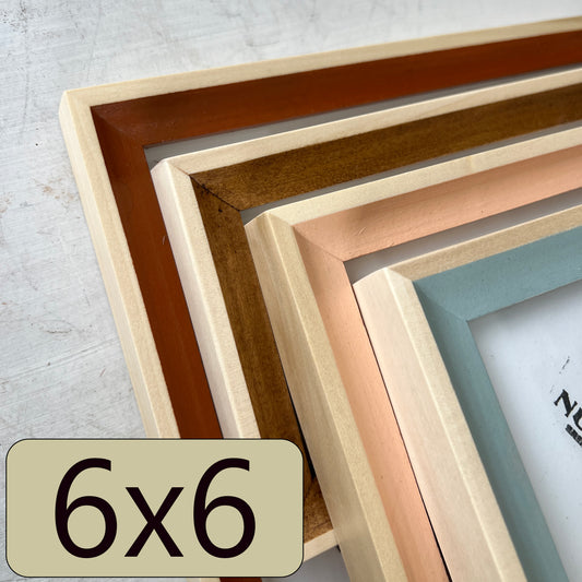 6x6" frame in Foxy Minus Poplar style - Choose your color - FREE SHIPPING