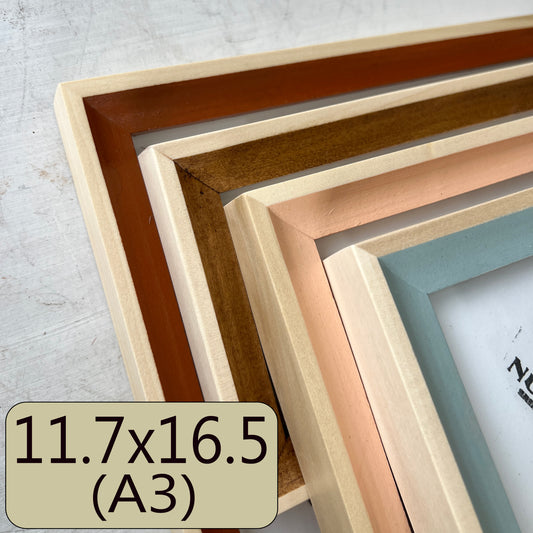 A3 11.7x16.5" frame in Foxy Minus Poplar style - Choose your color - FREE SHIPPING