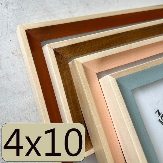 4x10" frame in Foxy Minus Poplar style - Choose your color - FREE SHIPPING