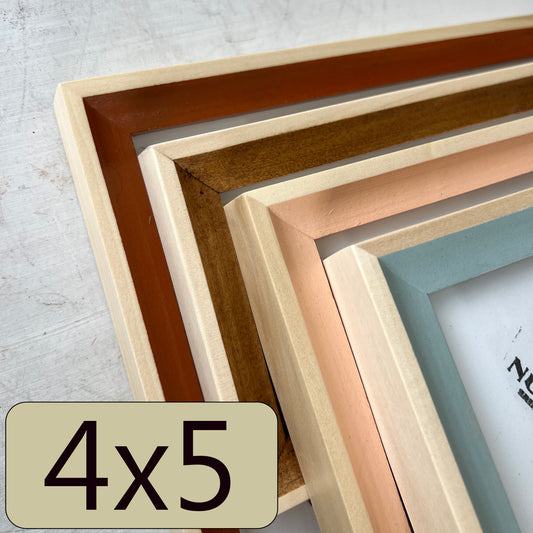 4x5" frame in Foxy Minus Poplar style - Choose your color - FREE SHIPPING
