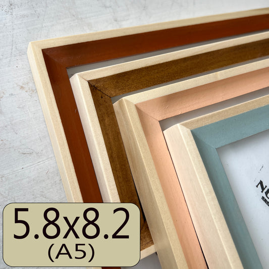 A5 5.8x8.2" frame in Foxy Minus Poplar style - Choose your color - FREE SHIPPING