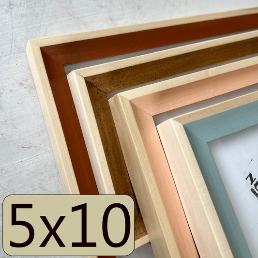 5x10" frame in Foxy Minus Poplar style - Choose your color - FREE SHIPPING
