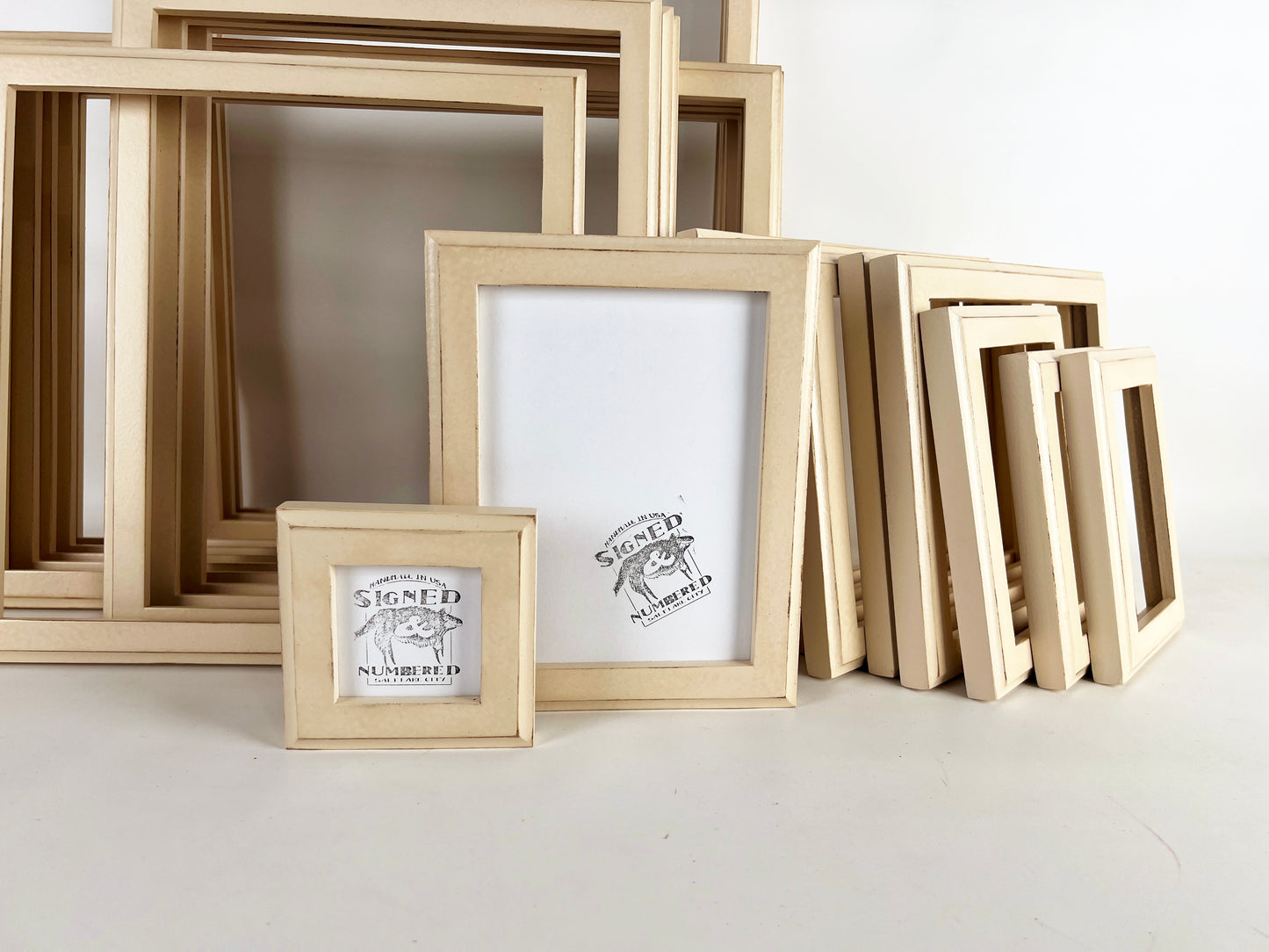 1x1 Outside Cove Vintage Ivory Picture Frame - Choose Your Size - Ships Right Away - FREE SHIPPING