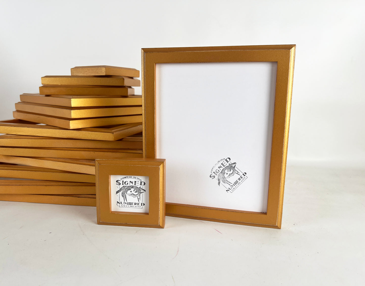 1x1 Outside Cove Vintage New Gold Frame - Choose Your Size - Ships Right Away - FREE SHIPPING