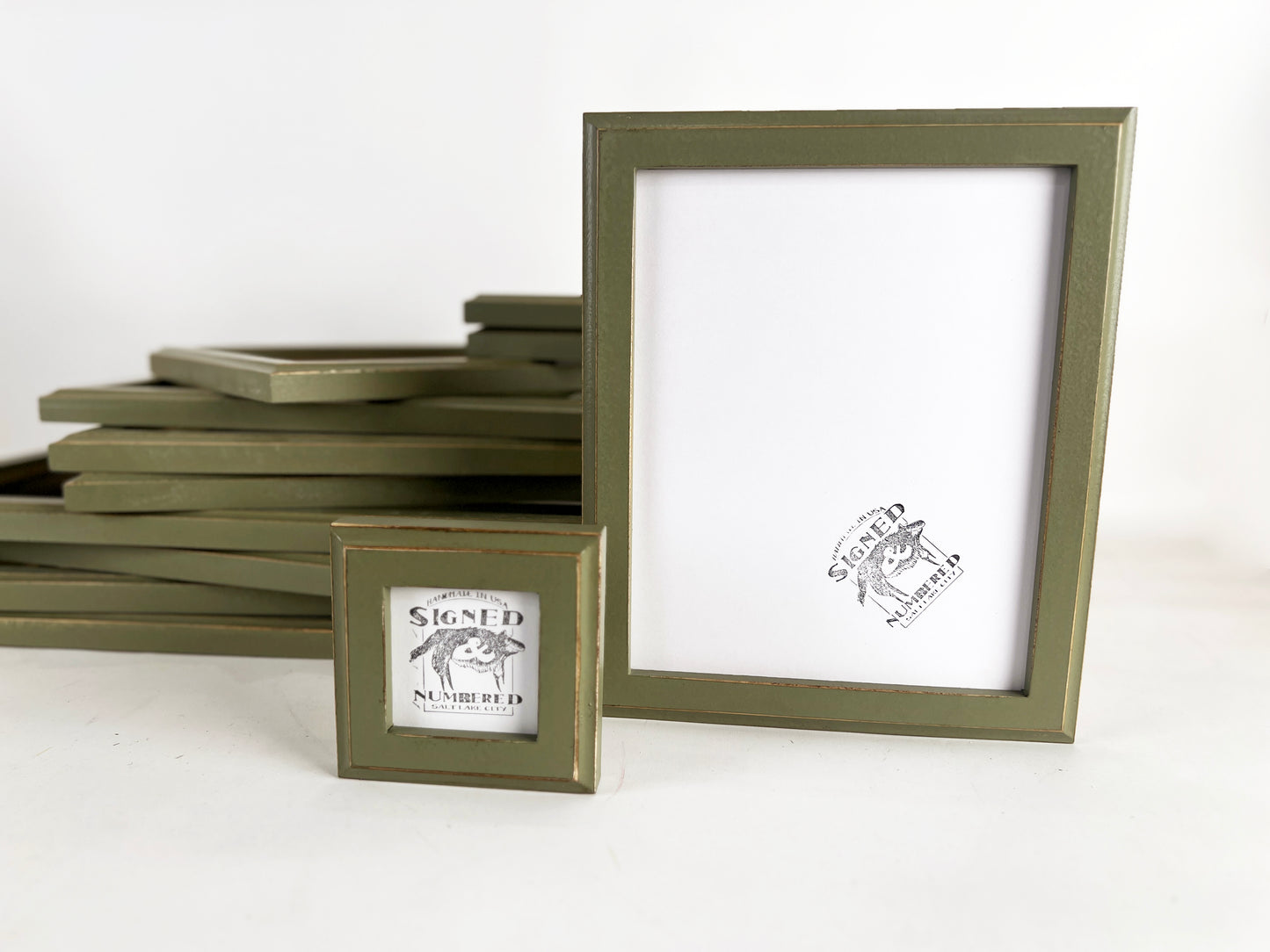 1x1 Outside Cove Vintage Old Green Picture Frame - Choose Your Size - Ships Right Away - FREE SHIPPING