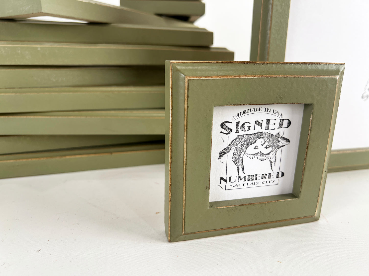 1x1 Outside Cove Vintage Old Green Picture Frame - Choose Your Size - Ships Right Away - FREE SHIPPING