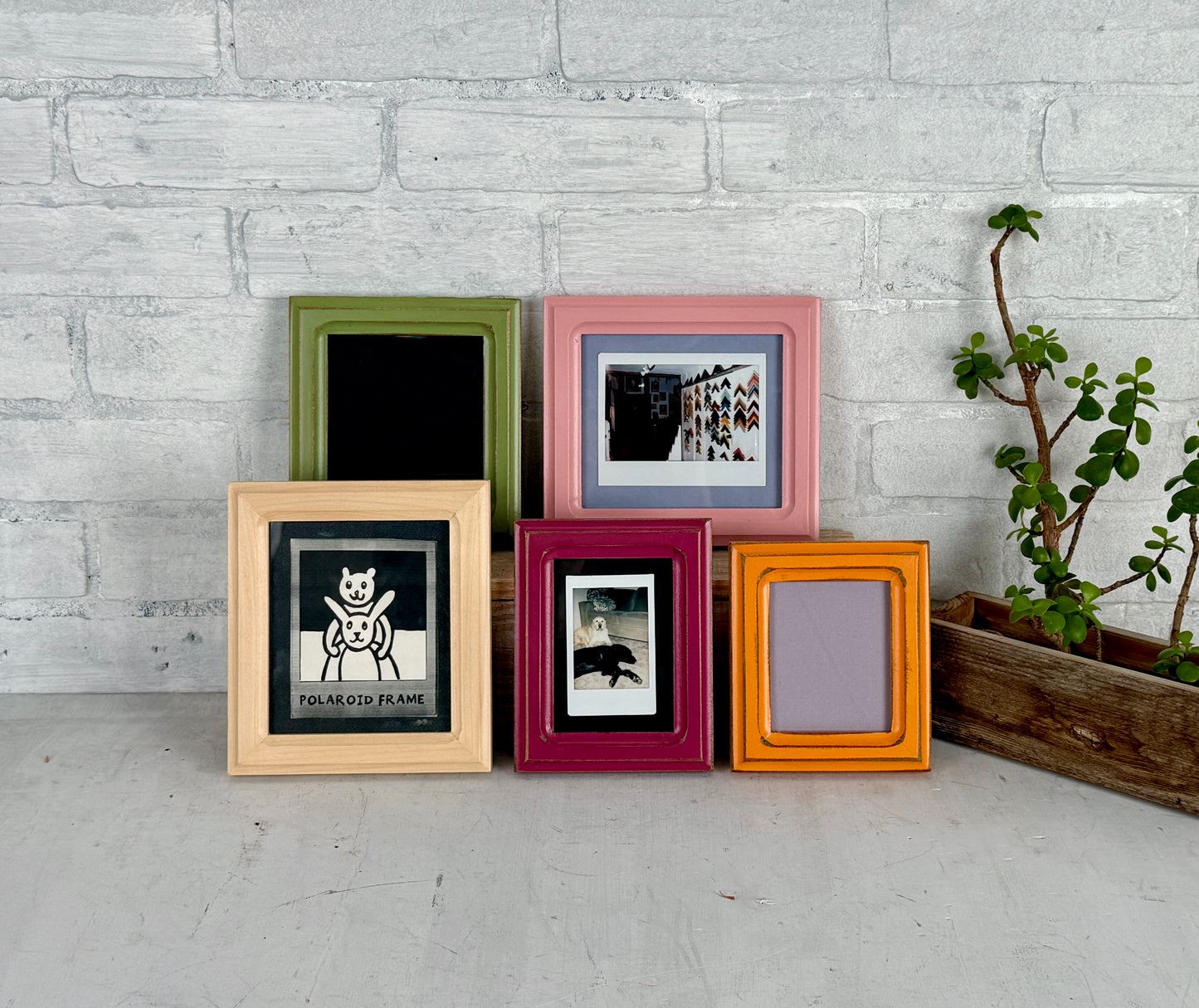 Picture Frame for Instant Camera Print in Double Cove Style - Choose Your Size & Color