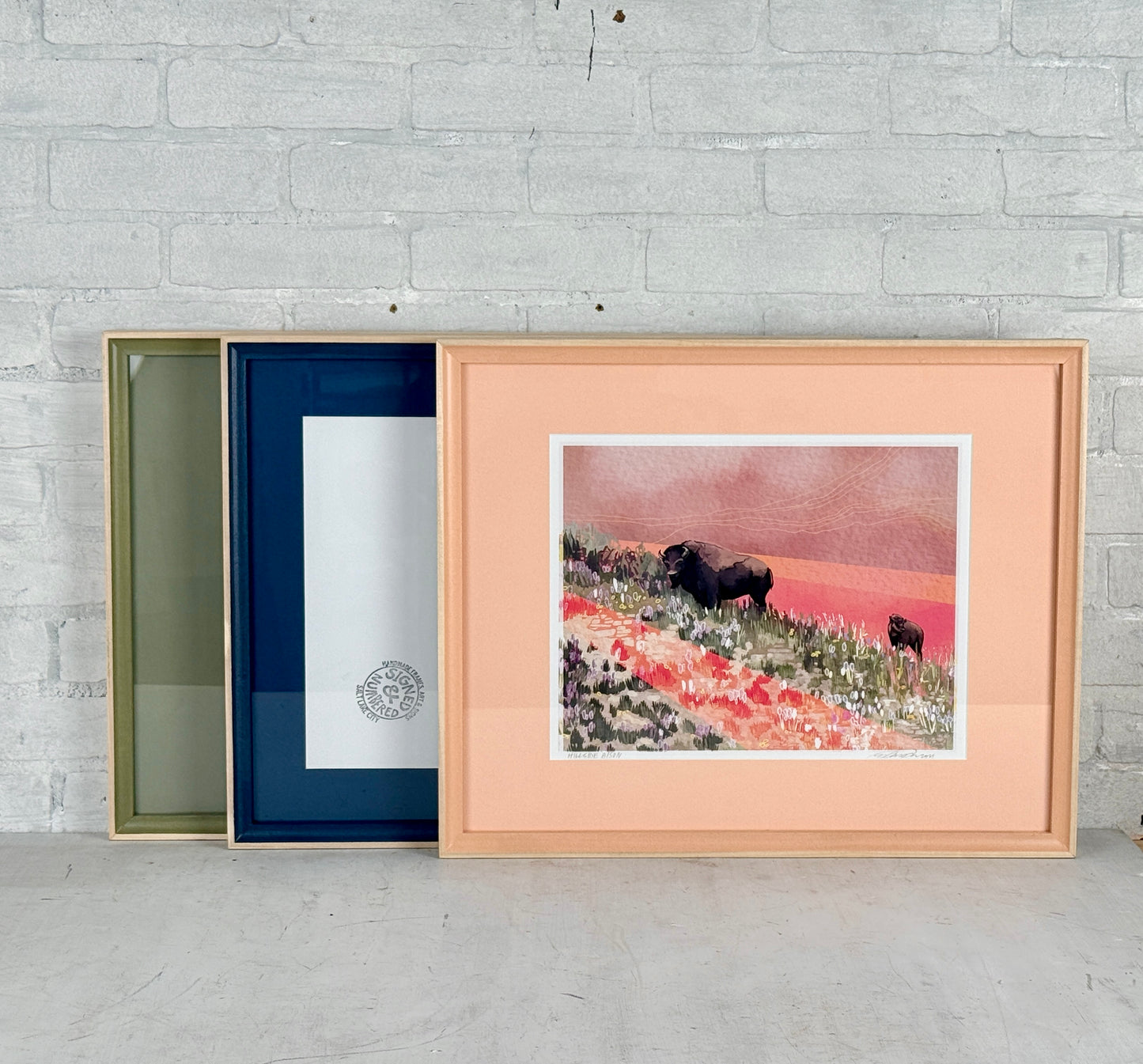 Monochrome 16x20 Inch Frame With Mat in Foxy Minus Poplar Style - Choose Your Photo Size & Color