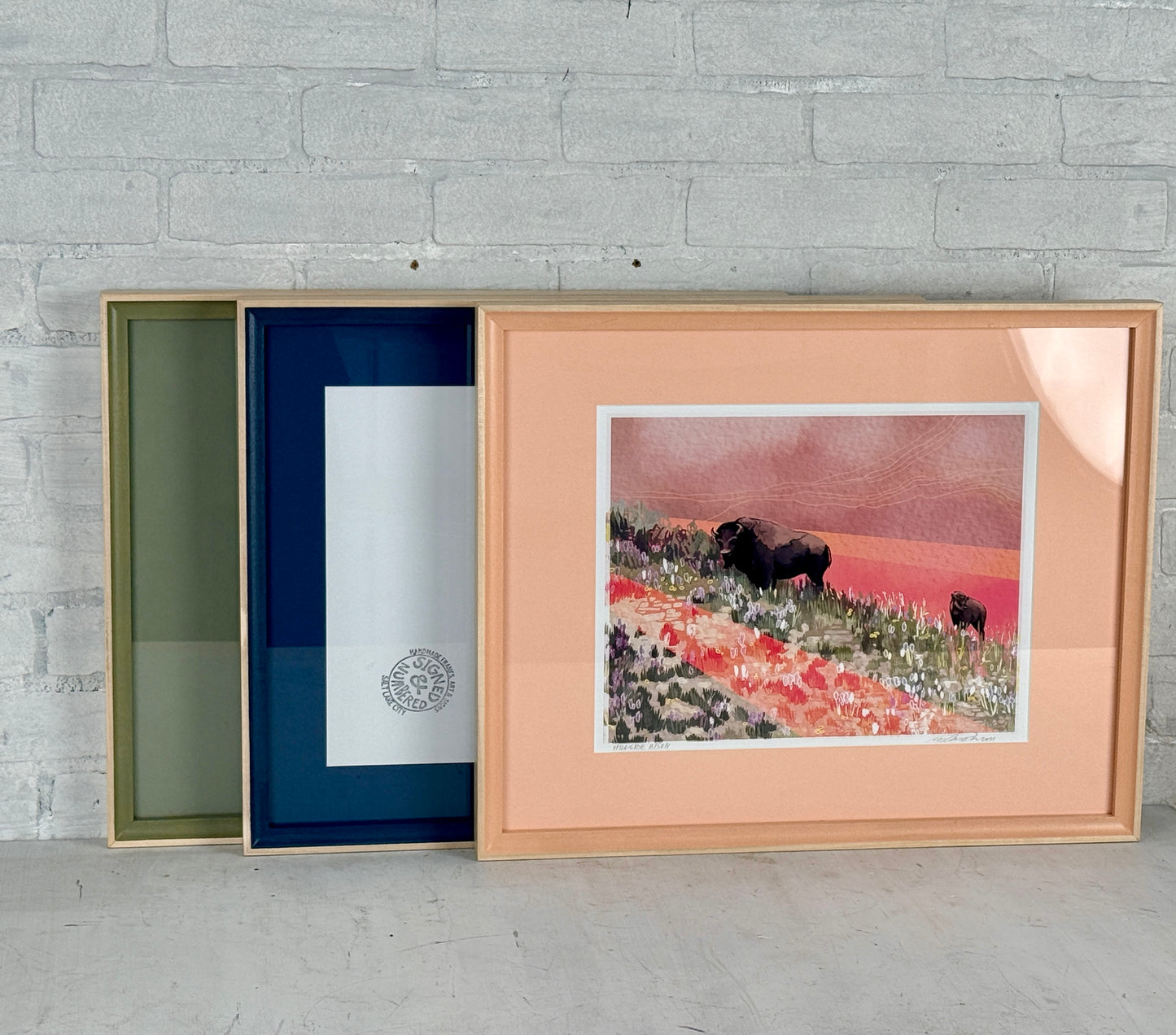 Monochrome 16x20 Inch Frame With Mat in Foxy Minus Poplar Style - Choose Your Photo Size & Color