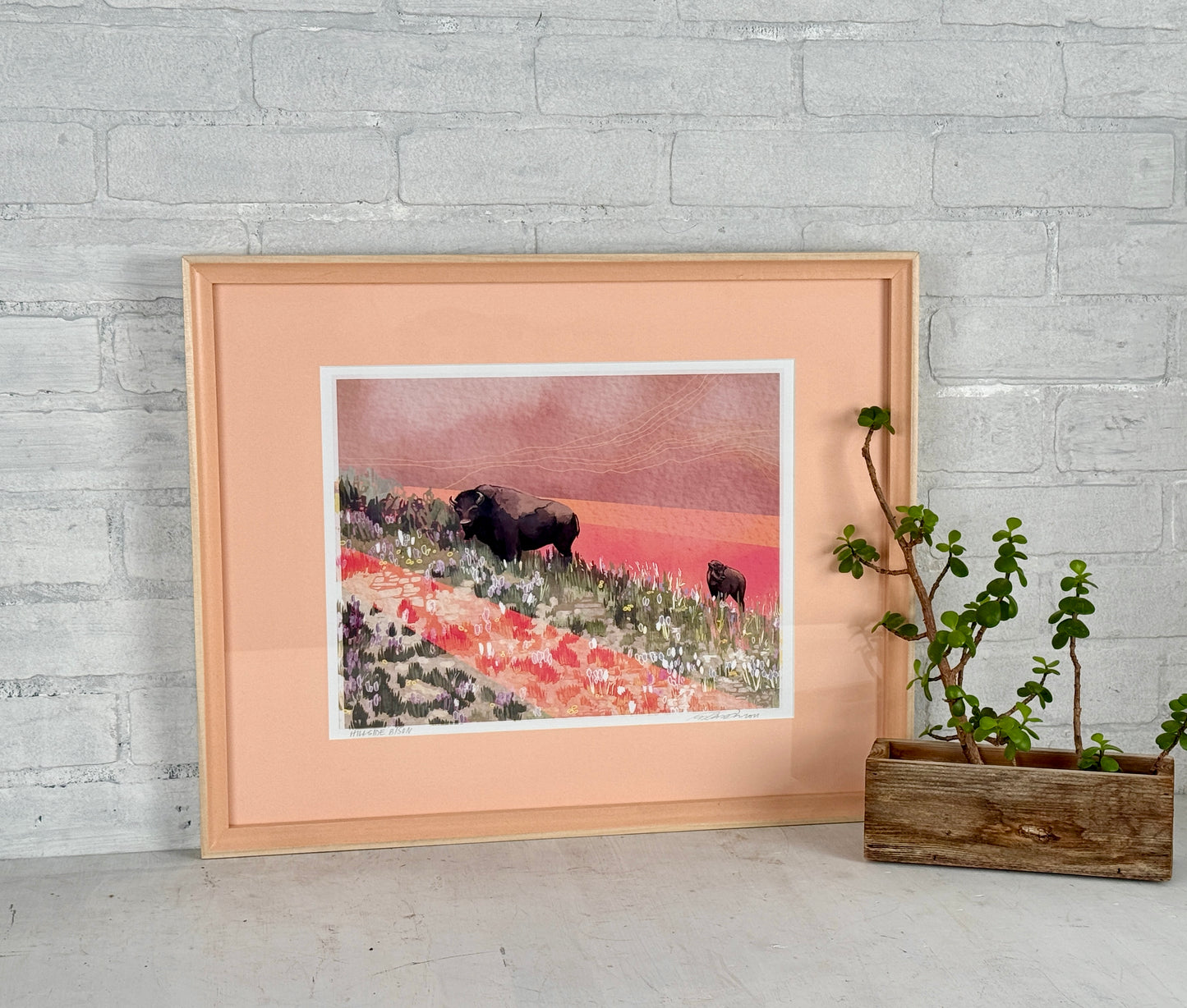 Monochrome 16x20 Inch Frame With Mat in Foxy Minus Poplar Style - Choose Your Photo Size & Color