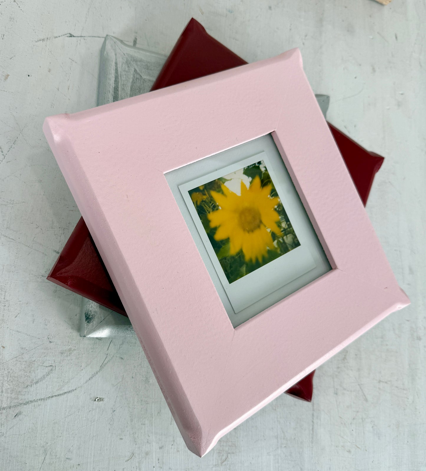 Picture Frame for Instant Camera Print in 2.5 Flared Style - Choose Your Frame and Mat Color