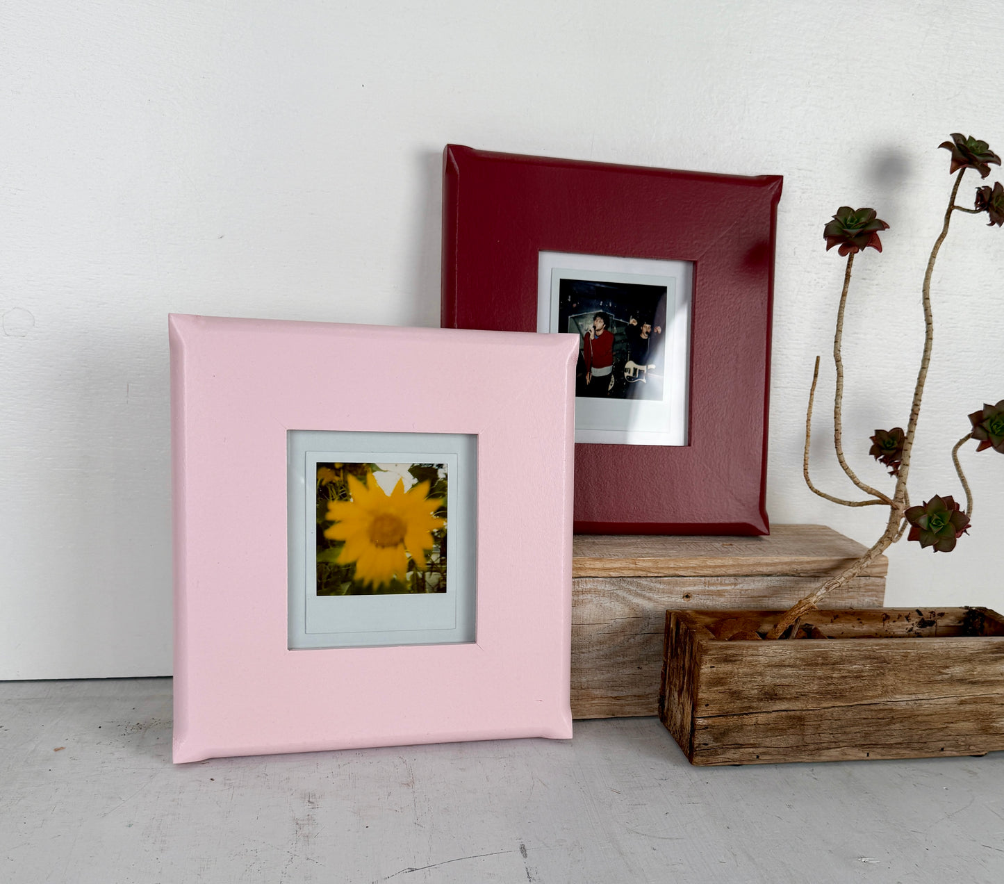 Picture Frame for Instant Camera Print in 2.5 Flared Style - Choose Your Frame and Mat Color