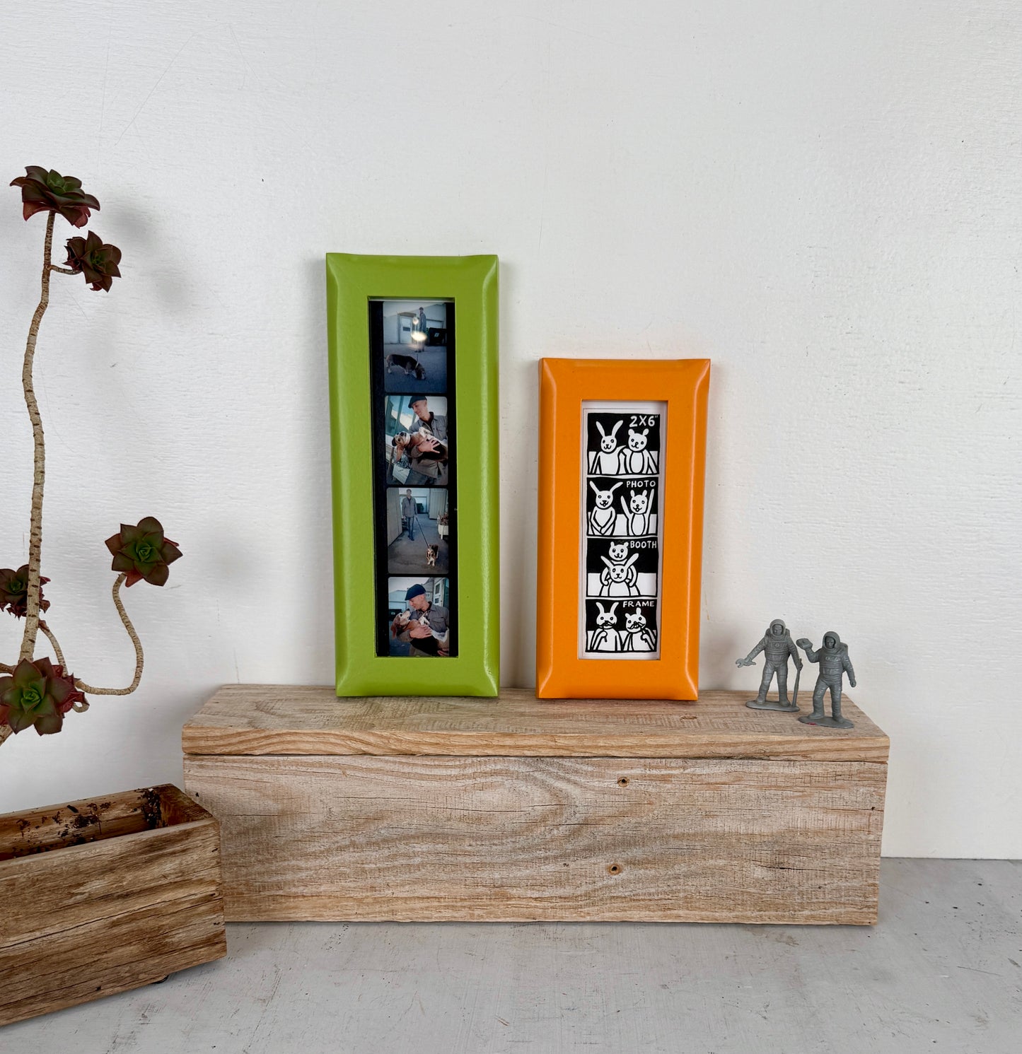 Photo Booth Frame for Picture Strip in 1x1 Flared Style - Choose Your Color & Size