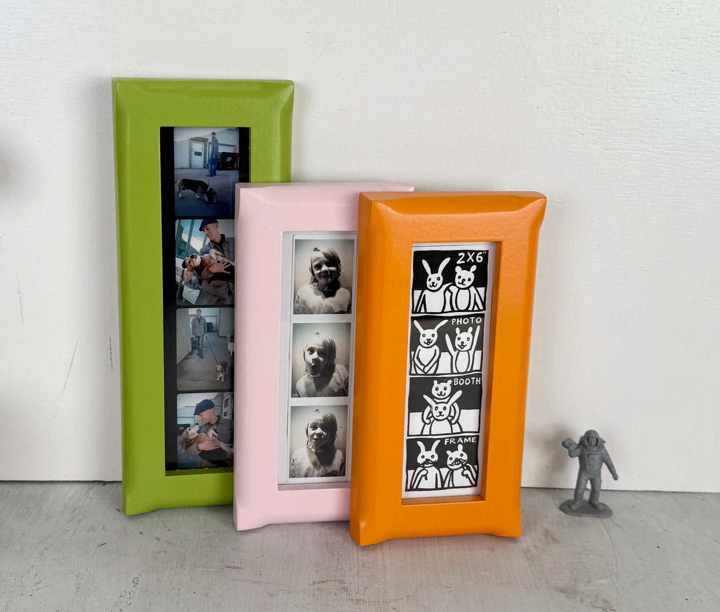 Photo Booth Frame for Picture Strip in 1x1 Flared Style - Choose Your Color & Size