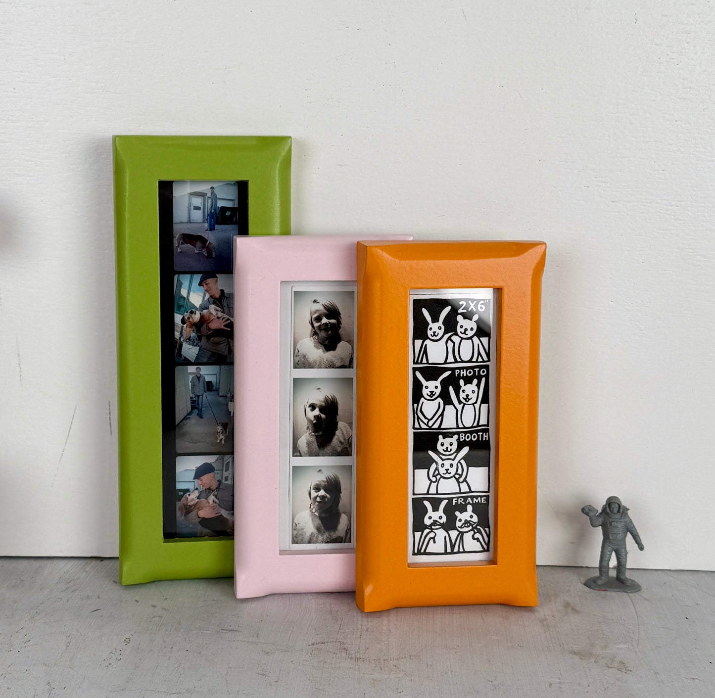 Photo Booth Frame for Picture Strip in 1x1 Flared Style - Choose Your Color & Size