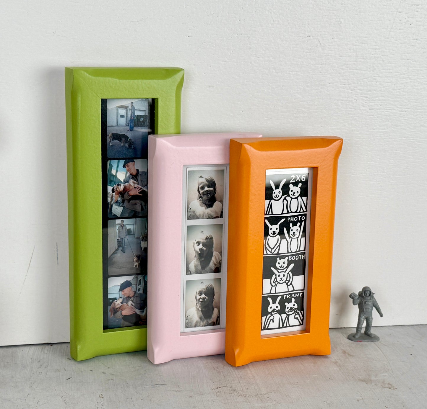 Photo Booth Frame for Picture Strip in 1x1 Flared Style - Choose Your Color & Size