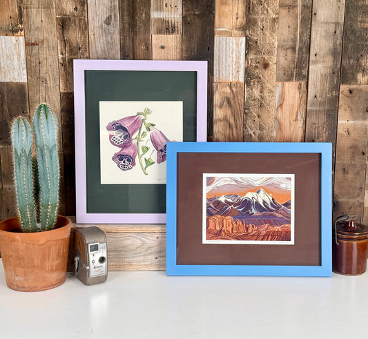 11x14 Inch Frame With Mat in 1x1 Flat Style - Choose Your Photo Size & Color