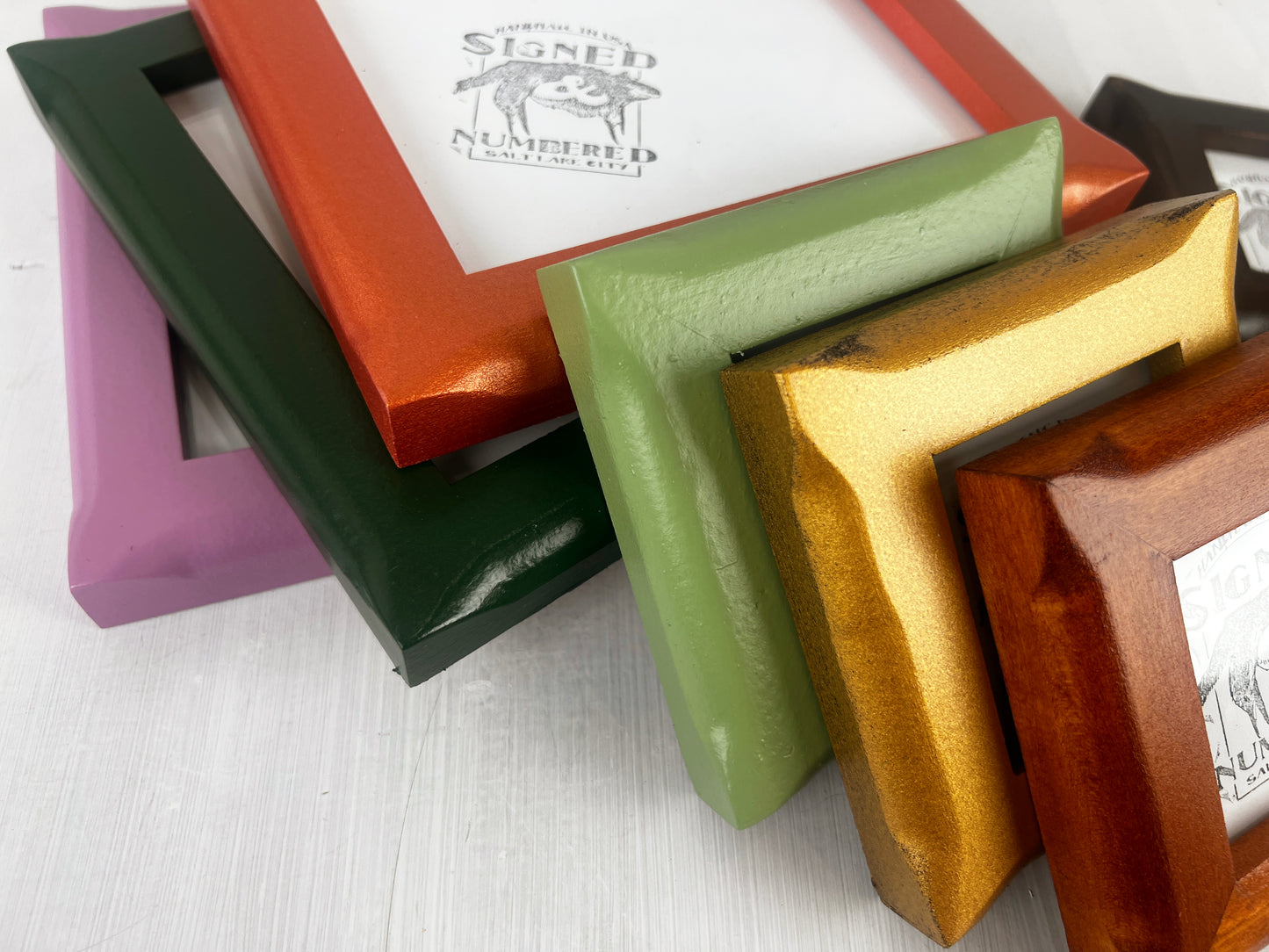 4x10" frame in 1x1 Flared Corners style - Choose your color - FREE SHIPPING