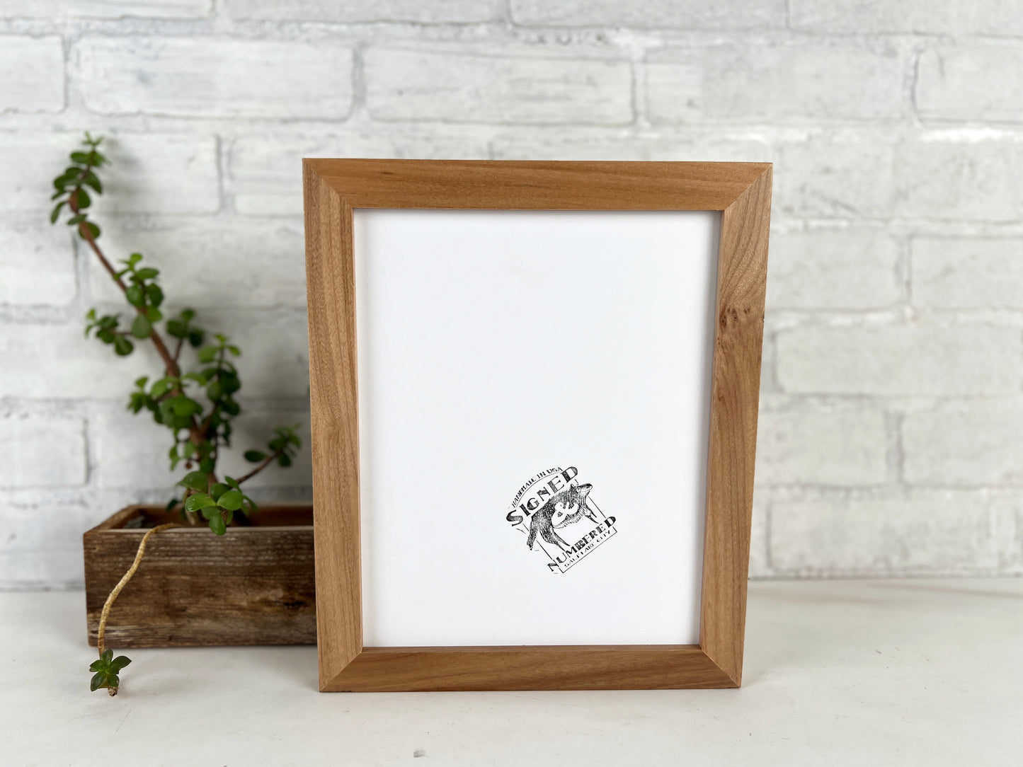 Solid Willow Picture Frame in 1x1 Hardwood Molding- Choose Your Size - Ships Right Away!