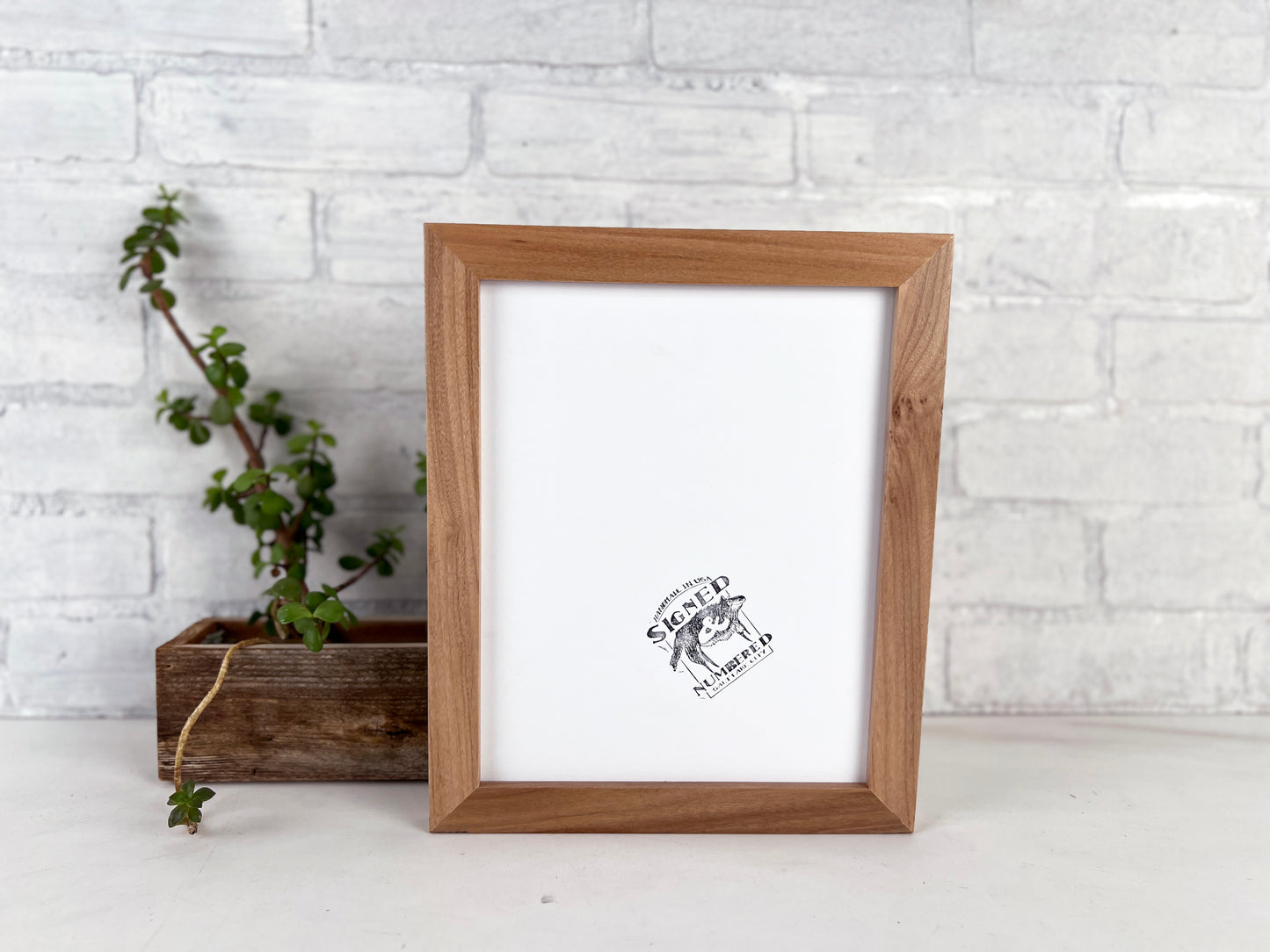 Solid Willow Picture Frame in 1x1 Hardwood Molding- Choose Your Size - Ships Right Away!