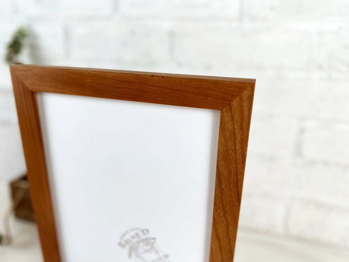 Solid Cherry Picture Frame in 1x1 Hardwood Molding- Choose Your Size - Ships Right Away!