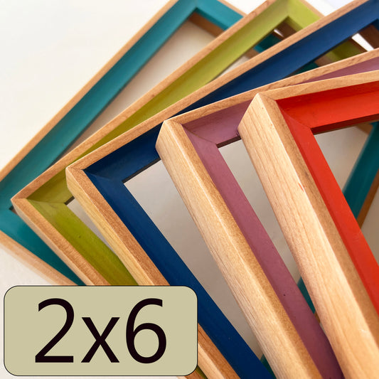 2x6" frame in Foxy Minus style - Choose your color - FREE SHIPPING