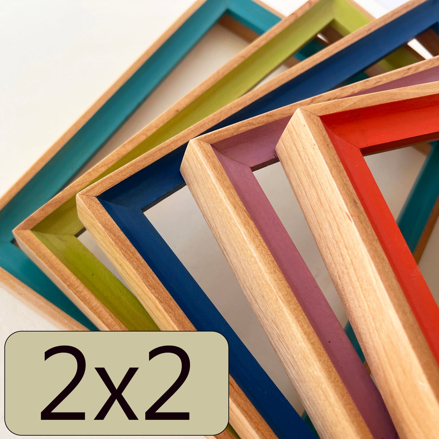 2x2" frame in Foxy Minus style - Choose your color - FREE SHIPPING