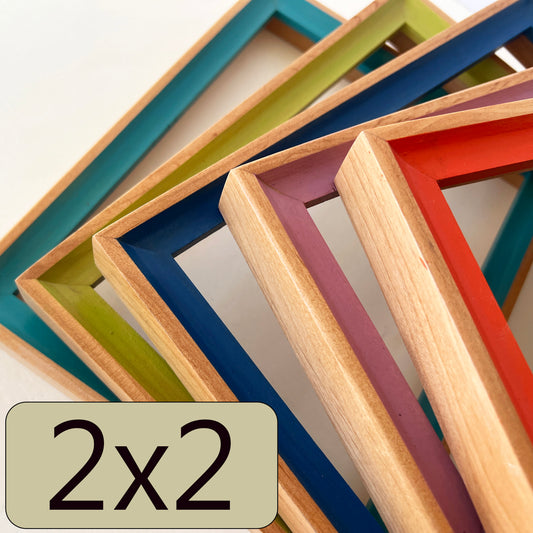 2x2" frame in Foxy Minus style - Choose your color - FREE SHIPPING