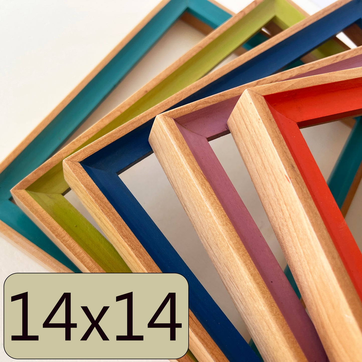 14x14" frame in Foxy Minus style - Choose your color - FREE SHIPPING