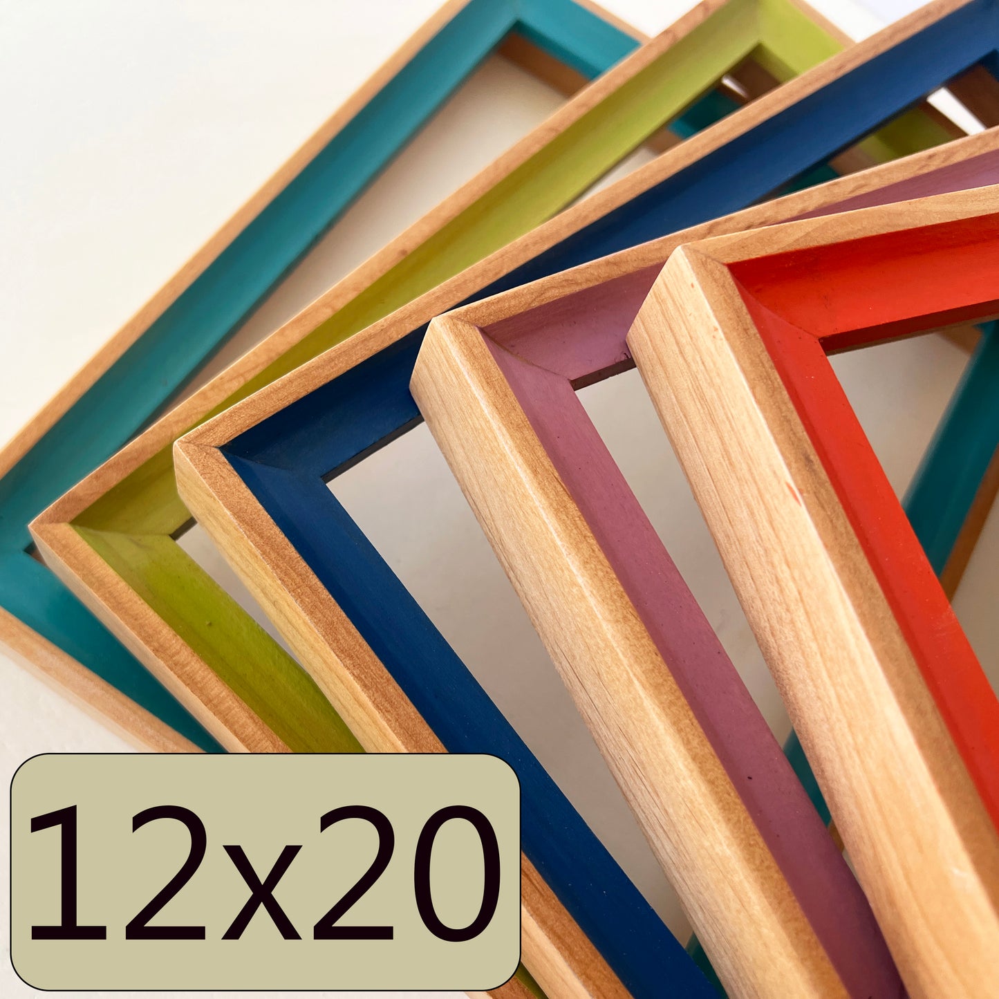 12x20" frame in Foxy Minus style - Choose your color - FREE SHIPPING