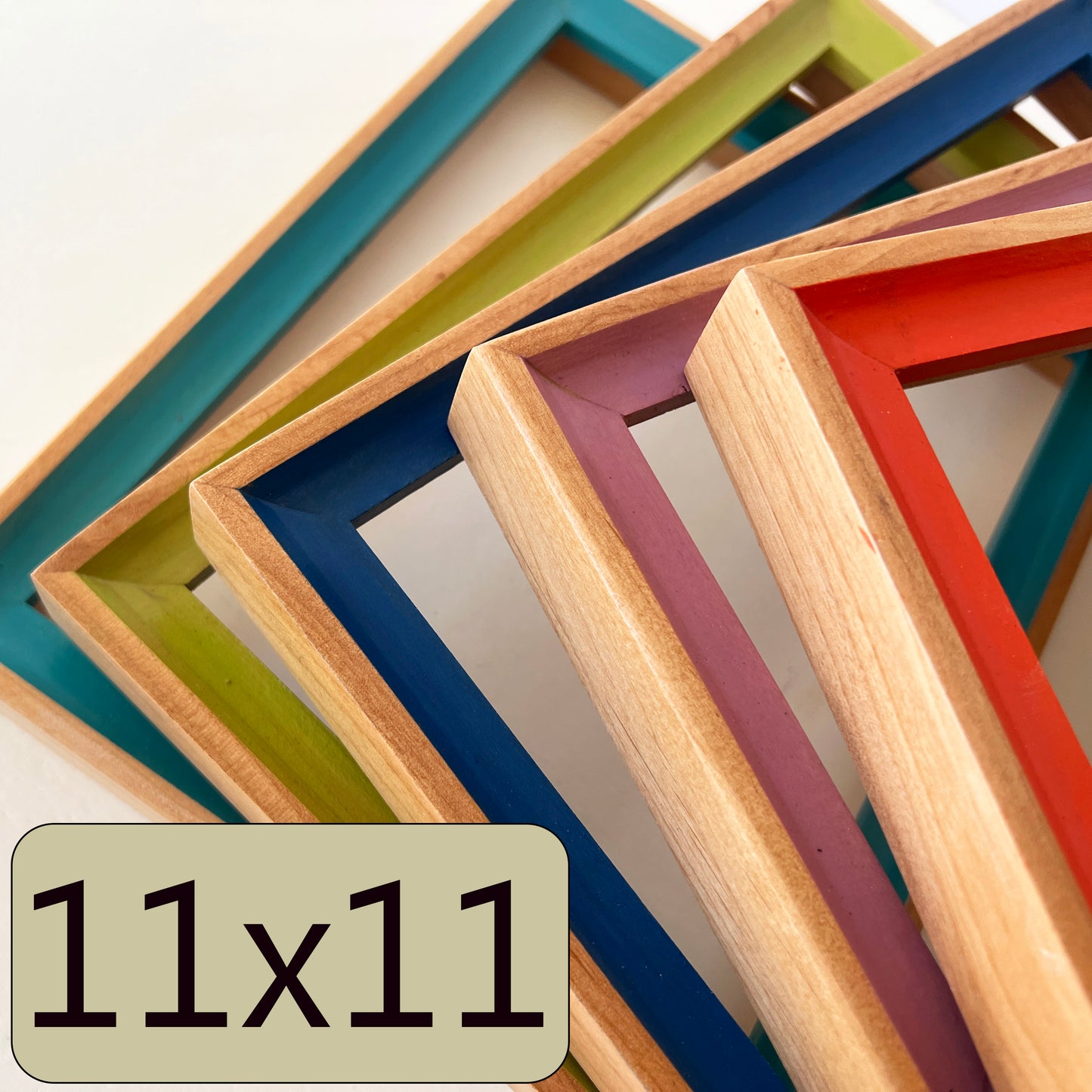 11x11" frame in Foxy Minus style - Choose your color - FREE SHIPPING