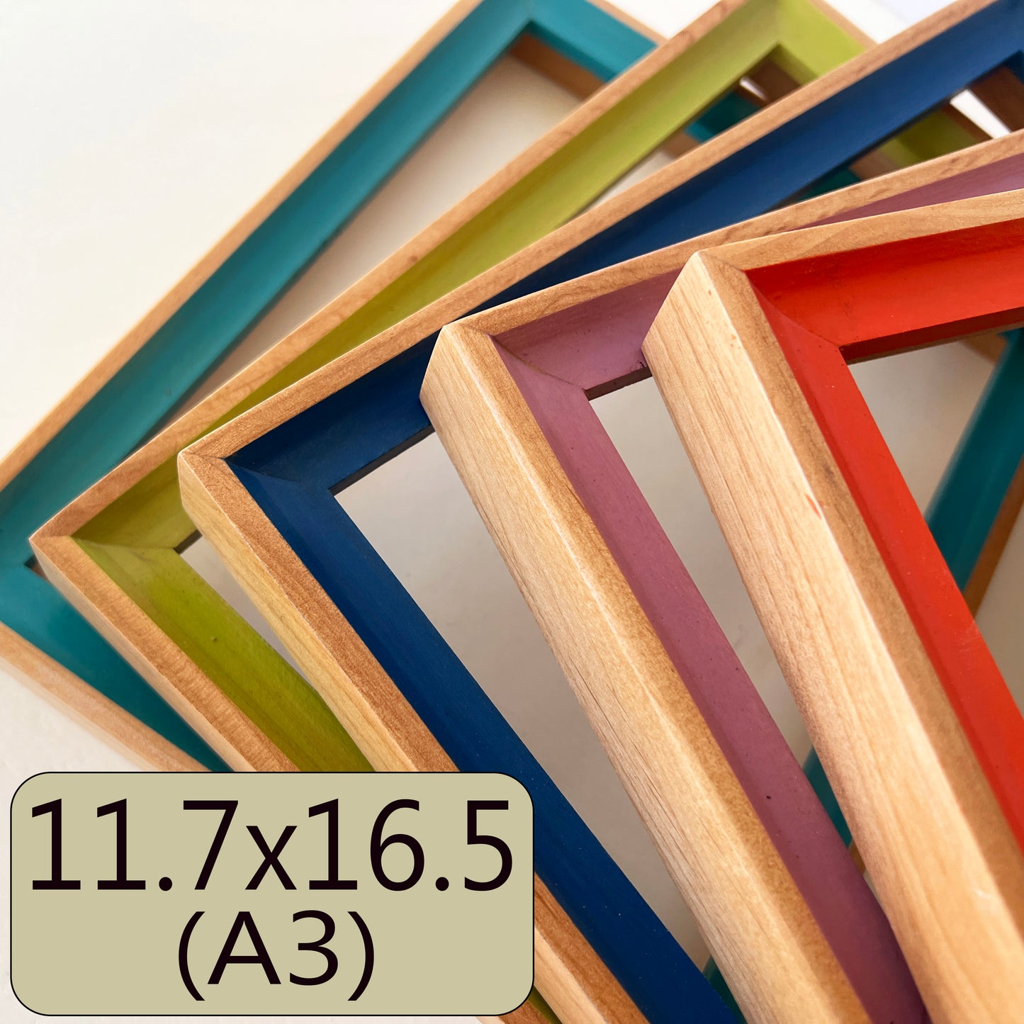 A3 11.7x16.5" frame in Foxy Minus style - Choose your color - FREE SHIPPING