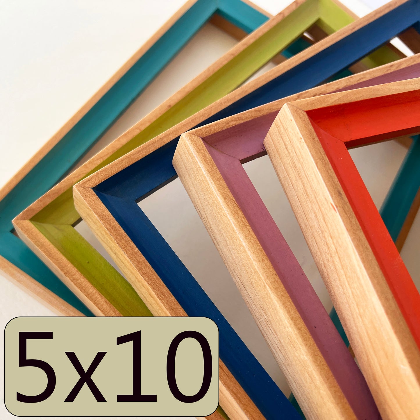 5x10" frame in Foxy Minus style - Choose your color - FREE SHIPPING