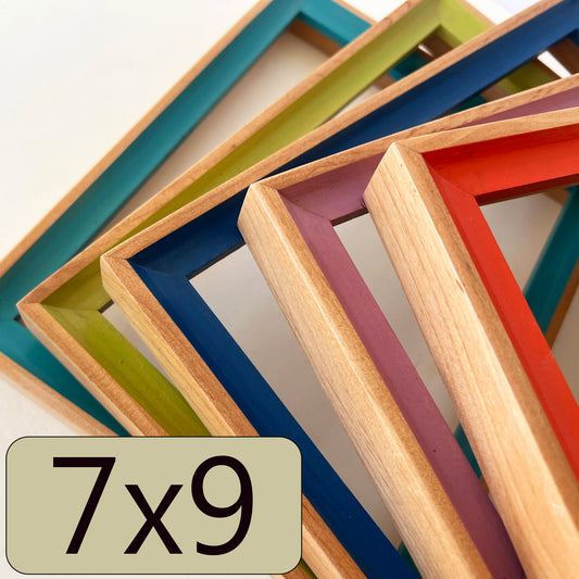 7x9" frame in Foxy Minus style - Choose your color - FREE SHIPPING