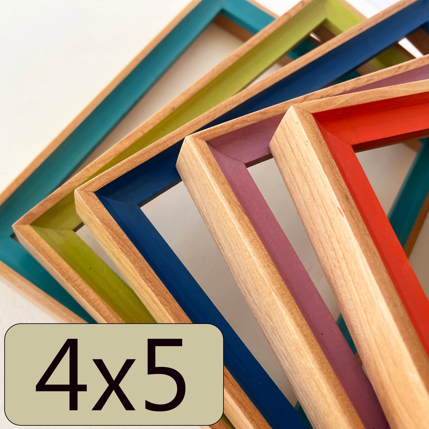 4x5" frame in Foxy Minus style - Choose your color - FREE SHIPPING