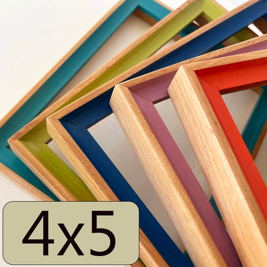 4x5" frame in Foxy Minus style - Choose your color - FREE SHIPPING