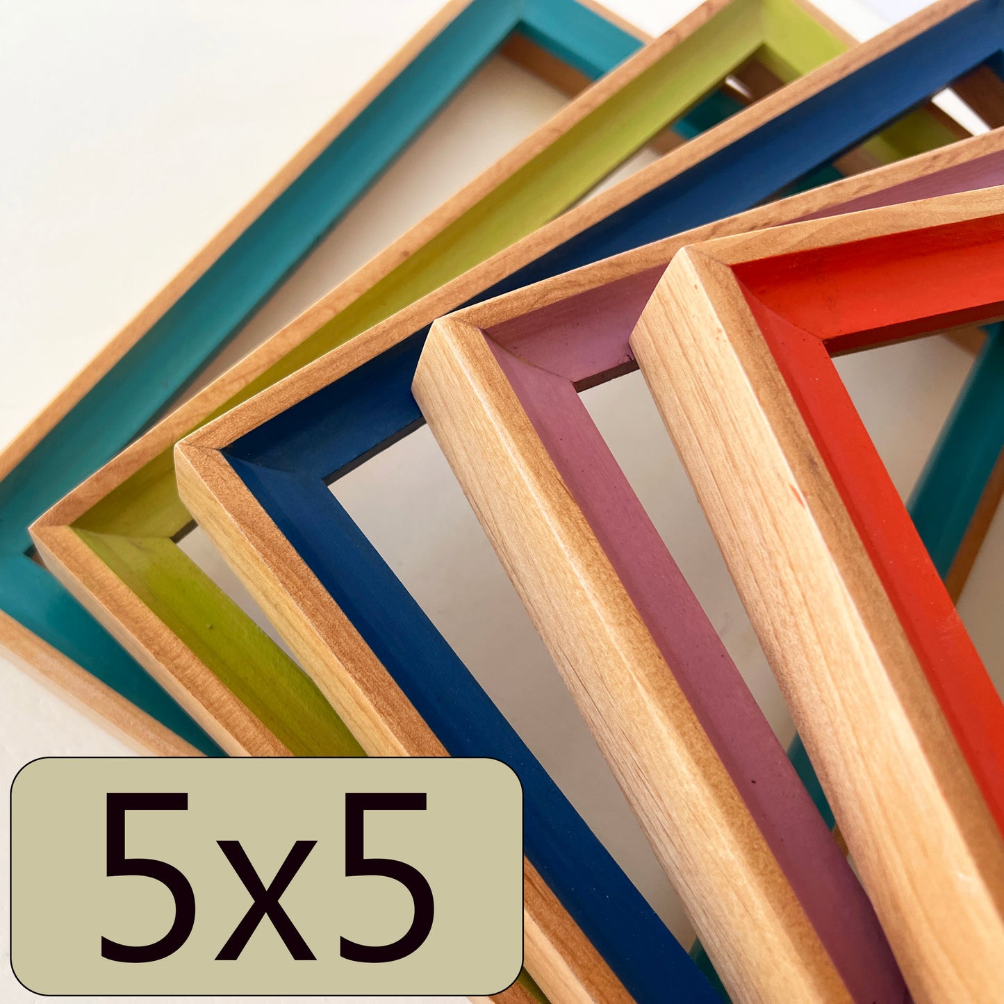 5x5" frame in Foxy Minus style - Choose your color - FREE SHIPPING